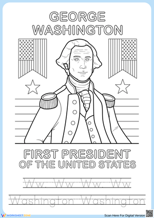 Coloring and Writing About George Washington