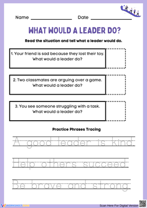 What Would A Leader Do? Worksheet