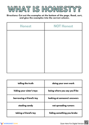 Understanding Honesty Through Sorting Activities