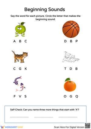 Exploring Beginning Sounds and Letters