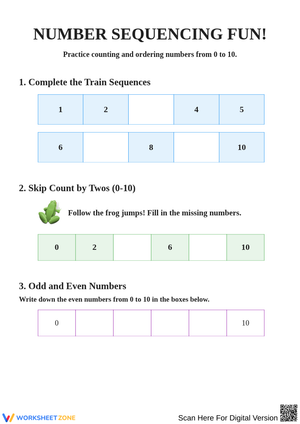 Number Sequencing Fun Activities