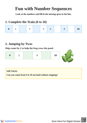 Exploring Number Sequences for Early Learners