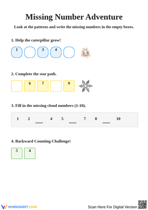 Missing Number Adventure for Young Learners