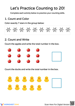 Let's Practice Counting to 20!