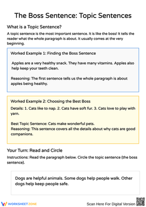 Understanding Topic Sentences in Writing