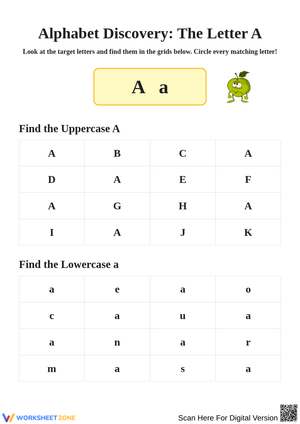 Find the Letter: Spotting the Letter A