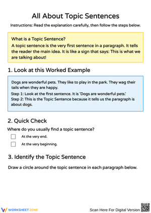 All About Topic Sentences: Understanding Main Ideas