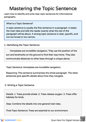 Mastering the Topic Sentence Skills
