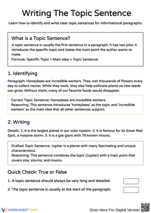 Mastering Topic Sentences for Informational Writing