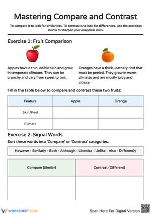 Mastering Compare and Contrast Skills