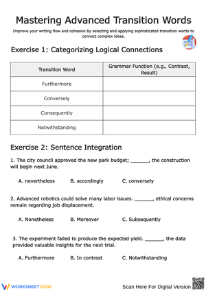 Mastering Advanced Transition Words in Writing