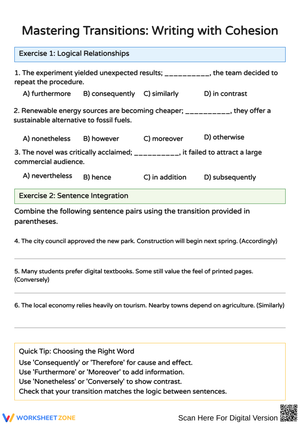 Mastering Transitions: Enhancing Academic Writing Skills