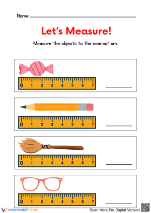 Let's Measure Objects to the Nearest Centimeter
