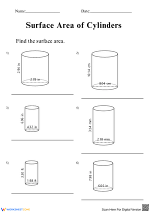Exploring the Surface Area of Cylinders