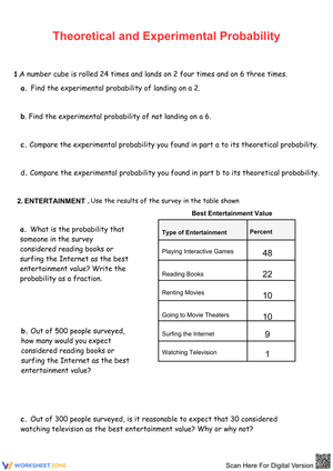 Exploring Theoretical and Experimental Probability Activities