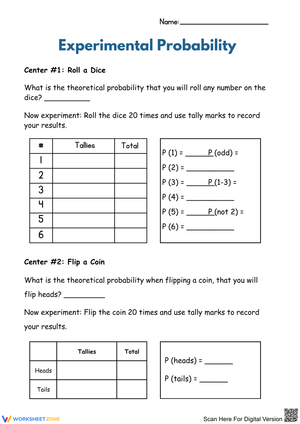 Exploring Experimental Probability with Dice and Coins