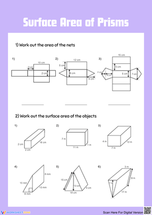 Calculating Surface Area of Prisms