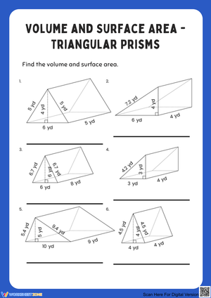 Calculating Volume and Surface Area of Triangular Prisms