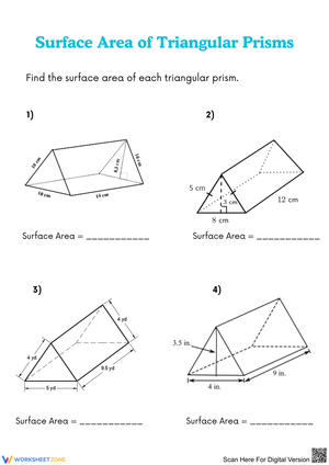 Calculating Surface Area of Triangular Prisms