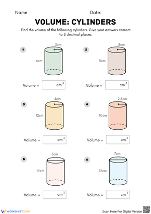 Calculating Volume of Cylinders