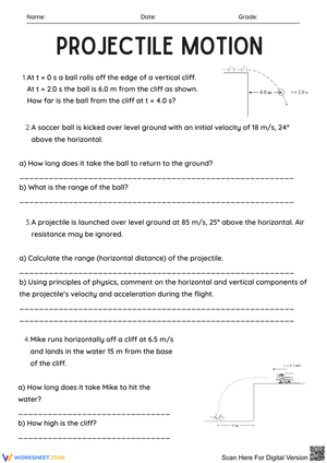 Exploring Projectile Motion in Physics Worksheets