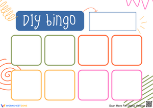 Blank Bingo Template – DIY Bingo Card Worksheet