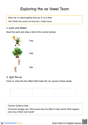 Exploring the ee Vowel Team Activities