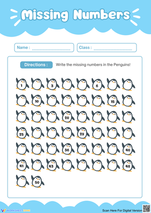 Fun Missing Numbers Activity with Penguins
