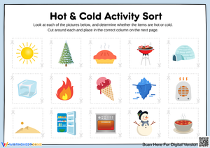 Hot and Cold Activity Sort for Young Learners