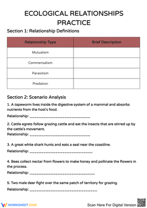 Ecological Relationships Practice