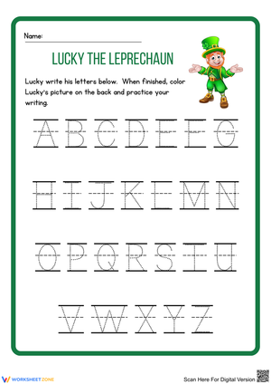 Letter Writing and Coloring with Lucky the Leprechaun