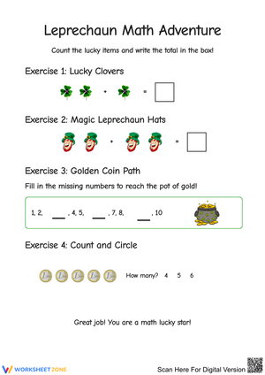 Leprechaun Math Adventure