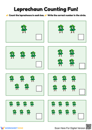 Leprechaun Counting Fun Worksheet
