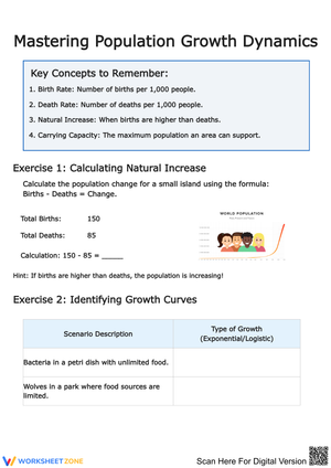 Population Growth Dynamics Worksheet