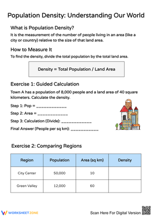 Population Density Worksheet
