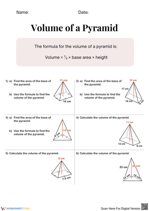 Calculating the Volume of Pyramids