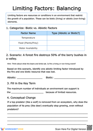 Limiting Factors: Balancing Populations