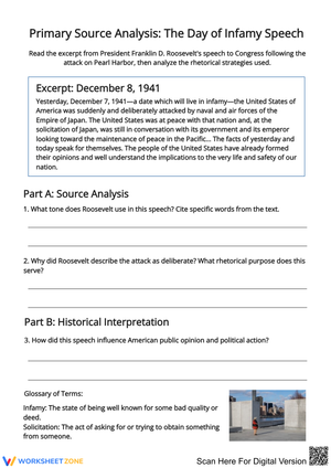 Primary Source Analysis: Roosevelt’s Day of Infamy Speech