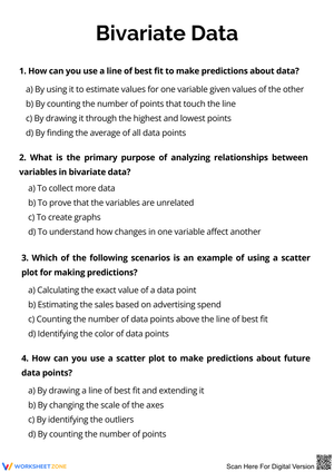 Understanding Bivariate Data: Scatter Plots and Predictions