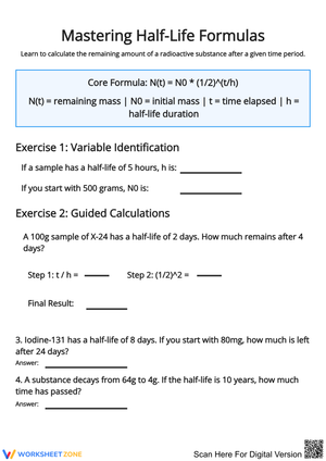 Mastering Half-Life Formulas