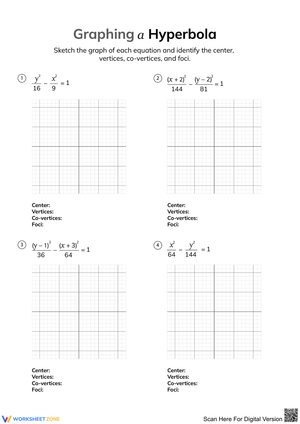 Graphing a Hyperbola: Identify Key Features