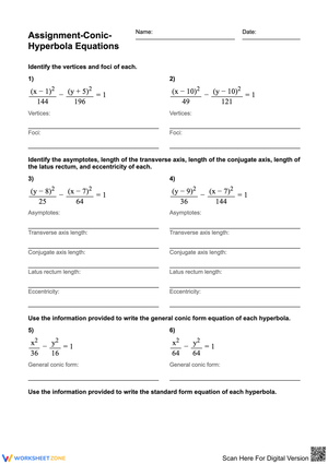 Exploring Hyperbola Equations and Their Properties