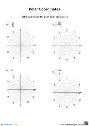 Plotting Polar Coordinates Worksheet
