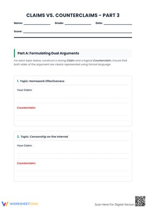 Claims vs. Counterclaims - Part 3: Formulating Dual Arguments