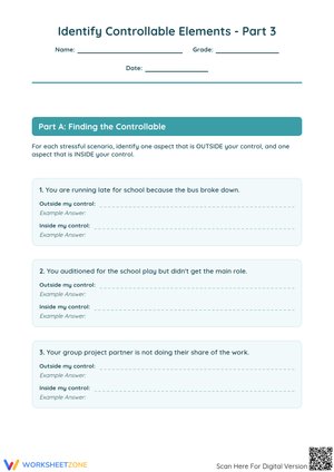 Identify Controllable Elements - Part 3 Worksheet