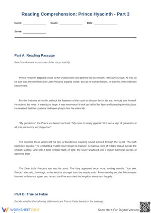 Reading Comprehension: Prince Hyacinth - Part 3