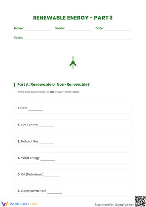 Renewable Energy - Part 3: Identifying and Understanding Energy Sources