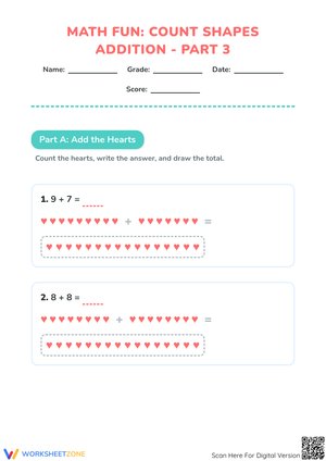 Math Fun: Count Shapes Addition - Part 3