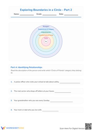 Exploring Boundaries in a Circle - Part 2 Worksheet