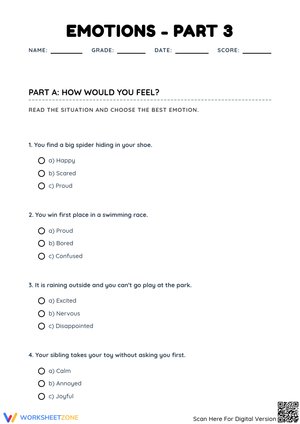 Emotions - Part 3: Identifying Feelings, Opposites, and Contextual Stories